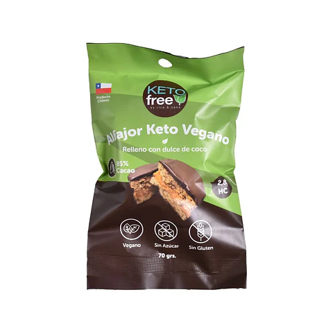 ALFAJOR CHOCOLATE Y DULCE DE COCO - KETOFREE