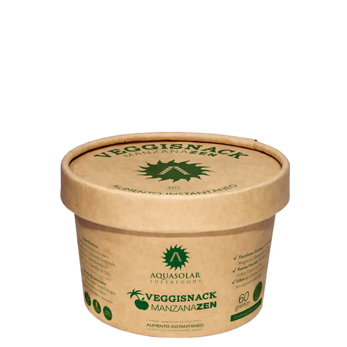 VEGGISNACK MANZANA ALMENDRA Y COCO- AQUASOLAR 1