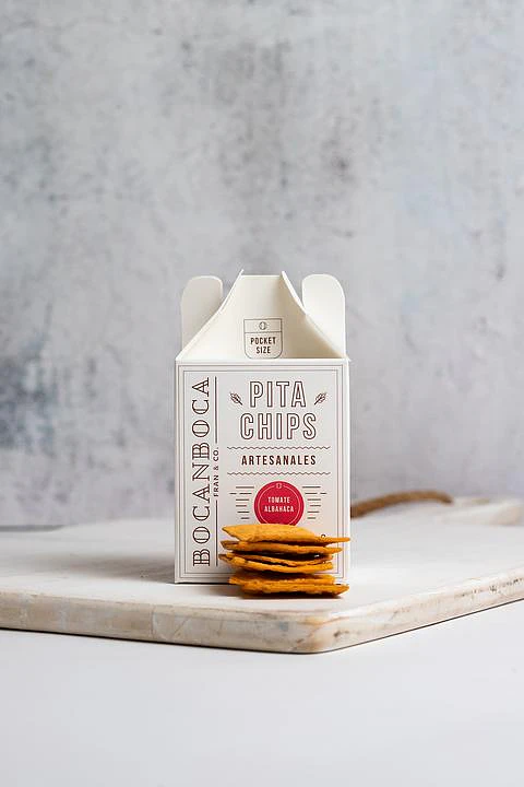 PITA CHIPS POCKET SIZE 50 GRS - TOMATE ALBAHACA - BOCANBOCA
