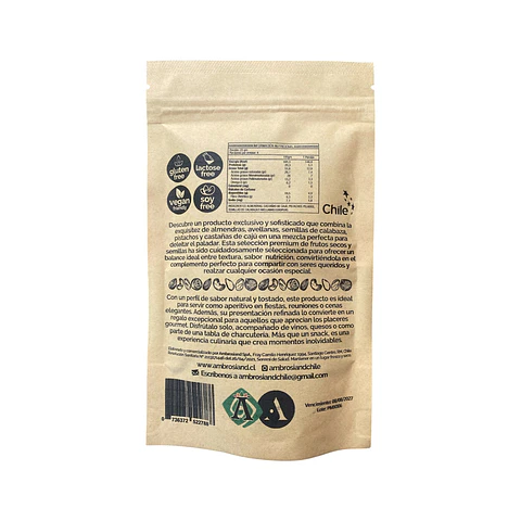 PREMIUM MIX FRUTOS SECOS 100 GRS - AMBROSIA