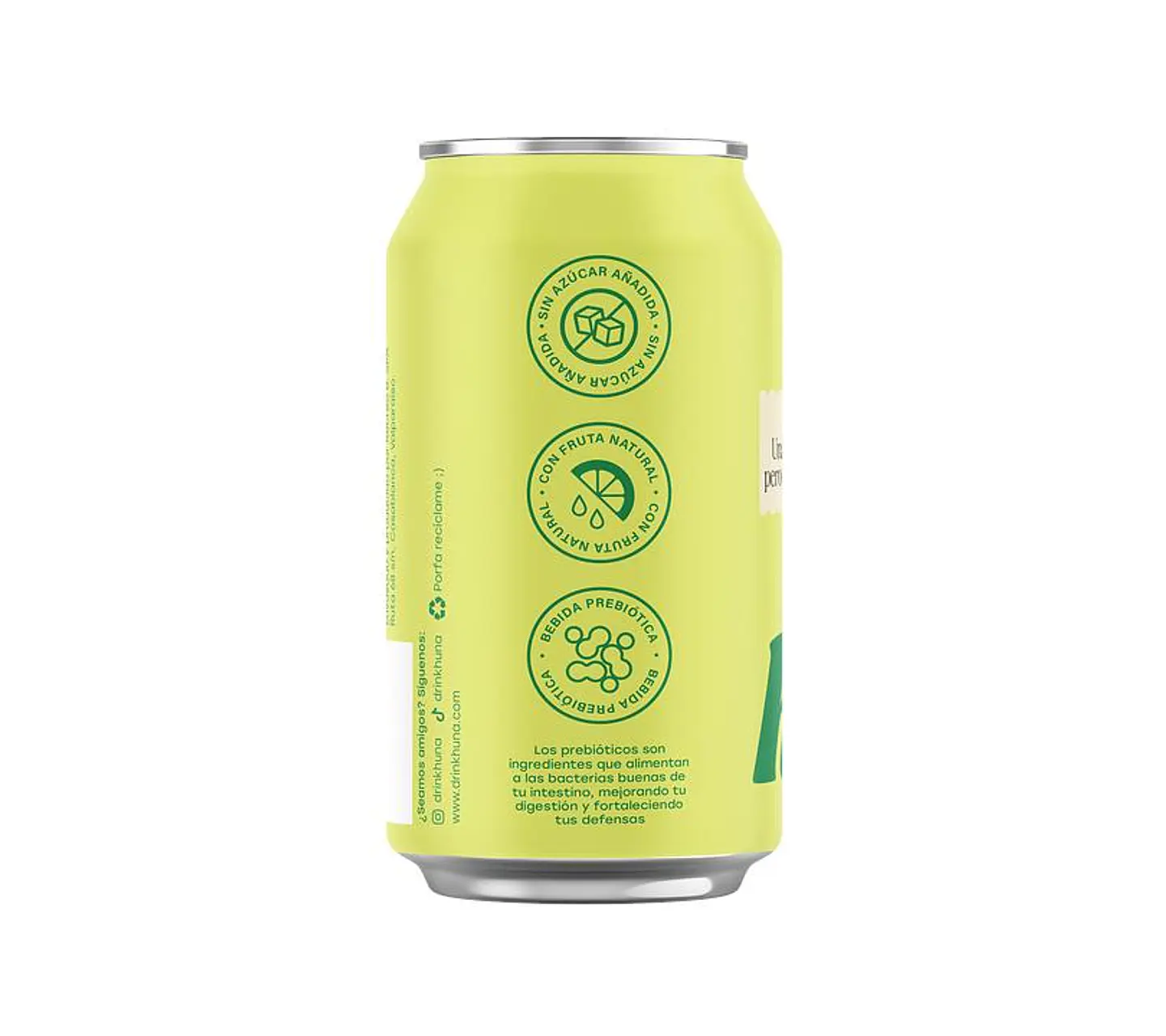 BEBIDA NATURAL PREBIÓTICA GASIFICADA LIMÓN JENGIBRE 350 ML - HUNA 2