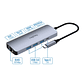Adaptador USB Tipo-C 10 en 1 HDMI 4K + USB 3.0 + PD + RJ45 VegGieg V-TC10R - Miniatura 3