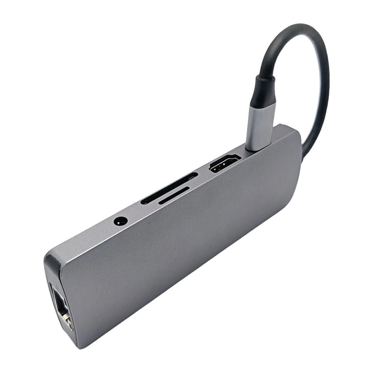 Adaptador USB Tipo-C 10 en 1 HDMI 4K + USB 3.0 + PD + RJ45 VegGieg V-TC10R 7