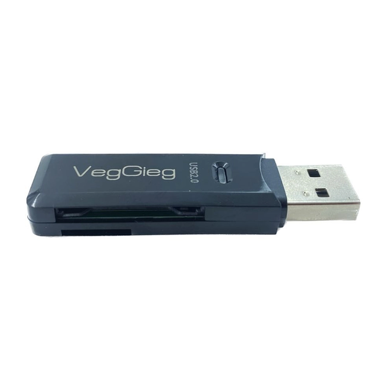 Lector de Tarjetas SD + TF USB 2.0 2 en 1 VegGieg V-C202 3