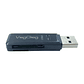 Lector de Tarjetas SD + TF USB 2.0 2 en 1 VegGieg V-C202 - Miniatura 3