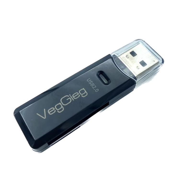Lector de Tarjetas SD + TF USB 2.0 2 en 1 VegGieg V-C202 4