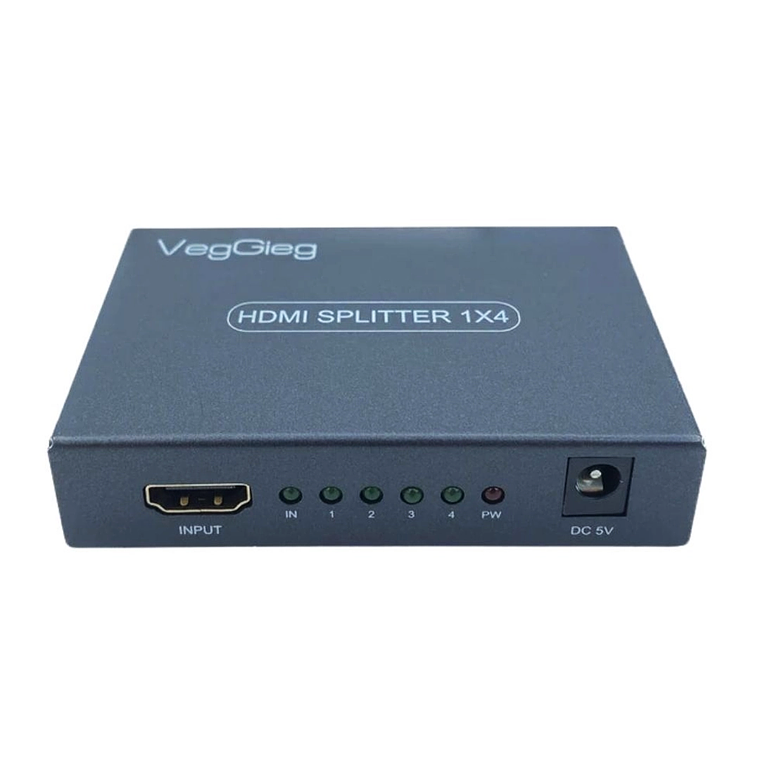 Splitter HDMI 1x4 4K con soporte 3D VegGieg V-HD07 2