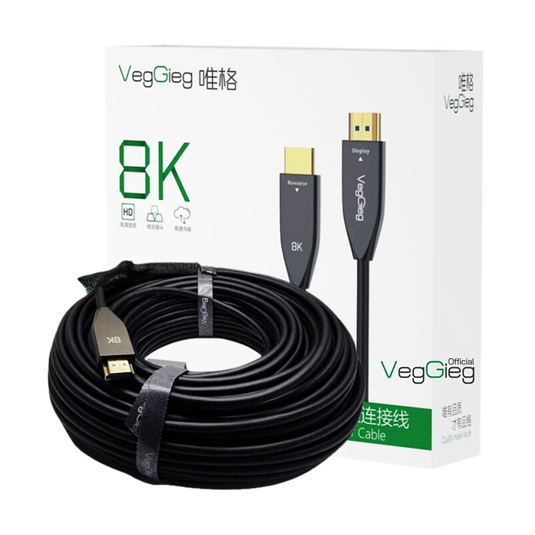 Cable HDMI Óptico 2.1 8K 60Hz VegGieg V-H801  2