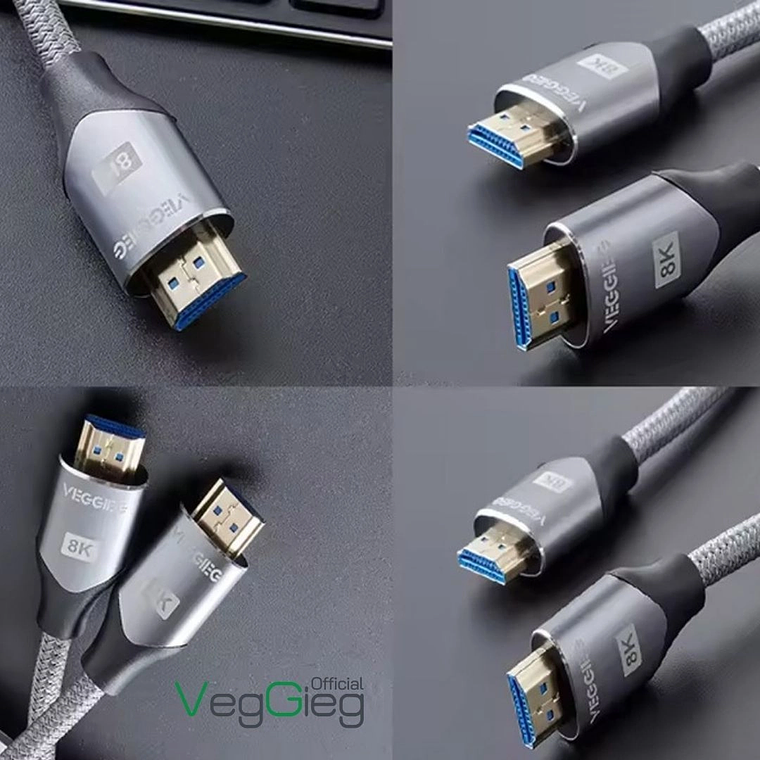 Cable HDMI 2.1 8K 60Hz / 4K 144Hz VegGieg – Alta Velocidad y Ultra Definición 6