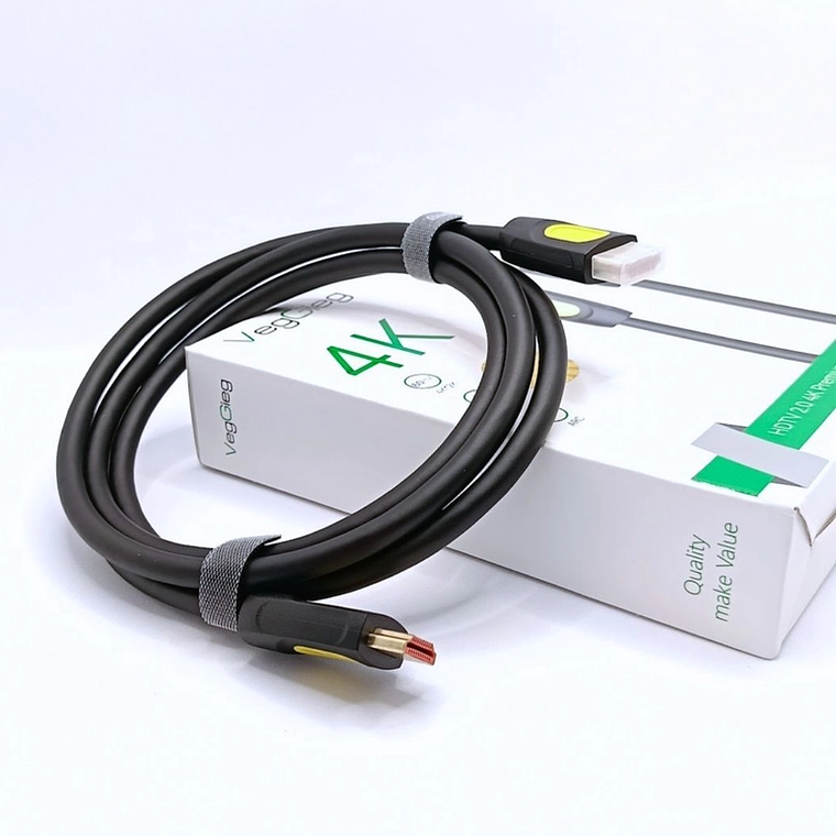 Cable HDMI 2.0 4K 60Hz VegGieg – Alta Definición y Conectores Dorado 4