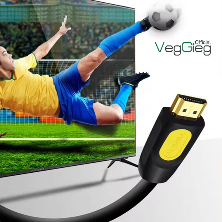 Cable HDMI 2.0 4K 60Hz VegGieg – Alta Definición y Conectores Dorado 6