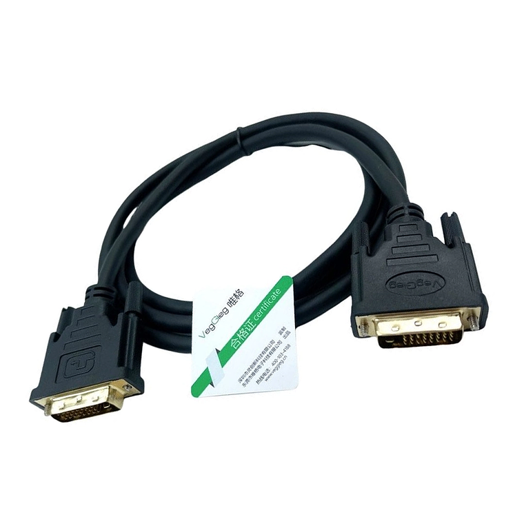 Cable DVI 24+1 Full HD 1080p 60Hz VegGieg – Conectores Dorados y Cobre OFC 3