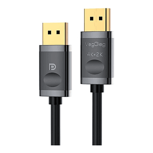 Cable DisplayPort 1.2 4K@60Hz con Cobre OFC y Conectores Chapados en Oro