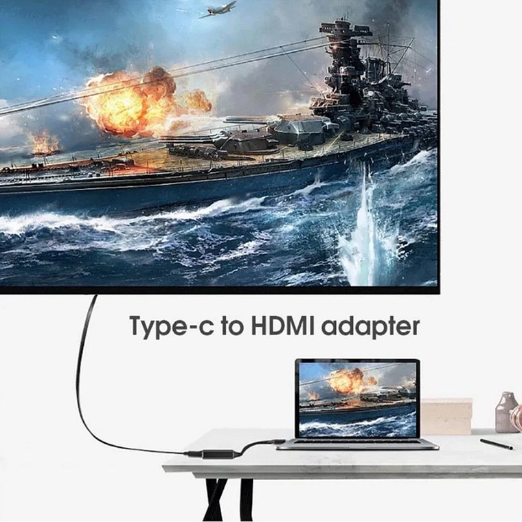 Cable Adaptador USB-C 3.1 a HDMI 4K@30Hz con Carcasa de Aluminio 5