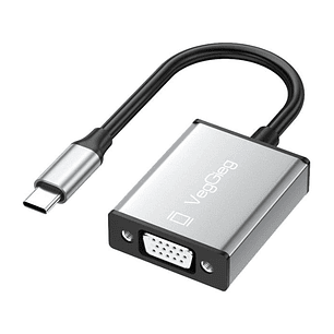 Cable Adaptador USB-C 3.1 a VGA Full HD 1080p 60Hz con Carcasa de Aluminio