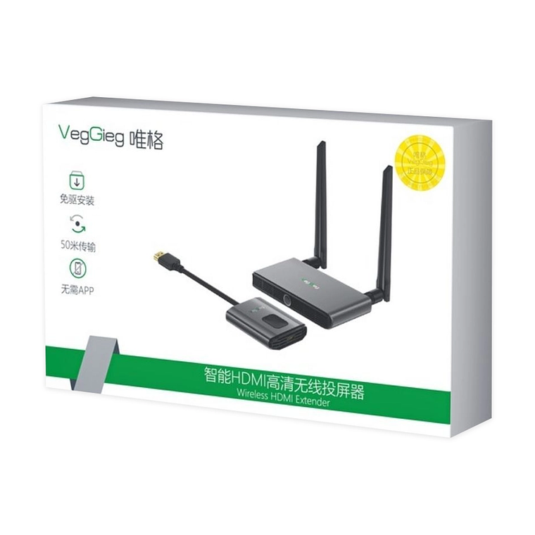 Transmisor y receptor HDMI VGA inalámbrico 1080p VegGieg V-Z5 6
