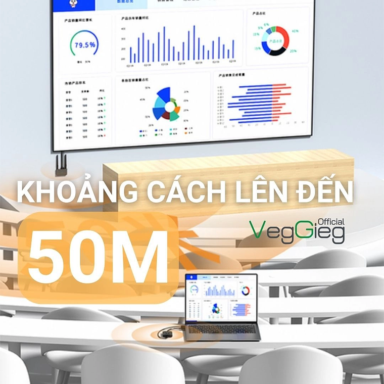 Transmisor y receptor HDMI VGA inalámbrico 1080p VegGieg V-Z5 9