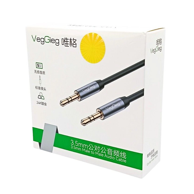Cable de audio 3,5 mm macho a macho VegGieg V-A615 4