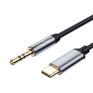 Cable de audio USB-C a 3,5 mm con micrófono VegGieg V-A600