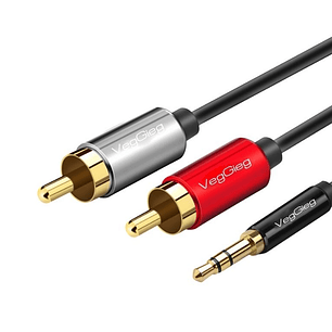 Cable de audio 3,5 mm a 2 RCA VegGieg V-A402