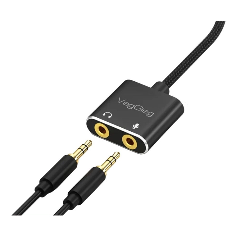 Adaptador de audio y micrófono USB a 3,5 mm VegGieg V-K103 2