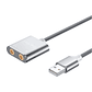 Adaptador de audio y micrófono USB a 3,5 mm VegGieg V-K103 - Miniatura 1