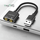 Adaptador de audio y micrófono USB a 3,5 mm VegGieg V-K103 - Miniatura 5