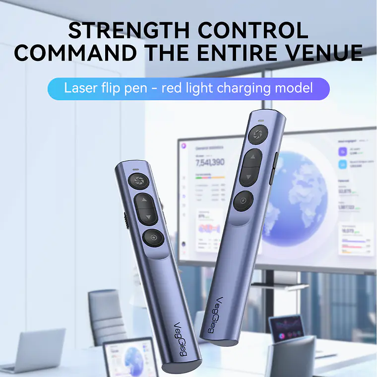 Puntero Láser Presentador VegGieg V-LP002 | Control PPT Inalámbrico | USB | 200 m Alcance 2