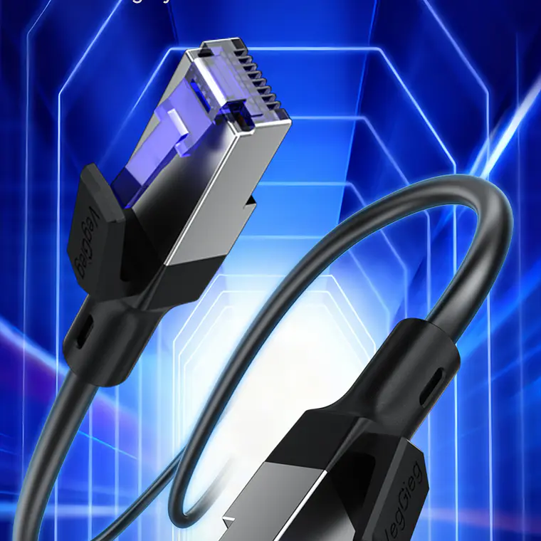 Cable de Red CAT7 10Gbps VegGieg  Blindado – Alta Velocidad Ethernet Gamer / Profesional 3