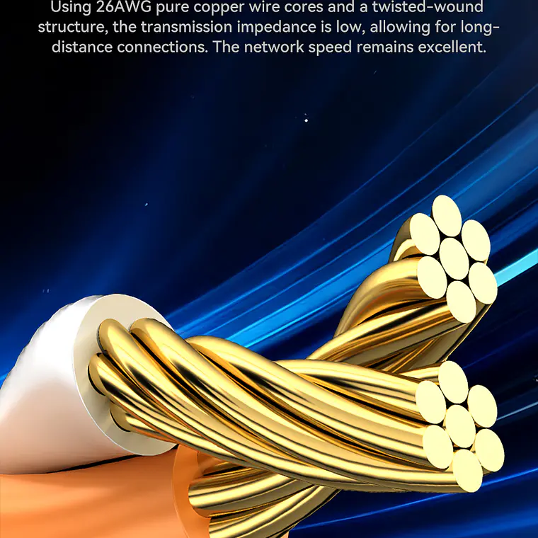 Cable de Red CAT7 10Gbps VegGieg  Blindado – Alta Velocidad Ethernet Gamer / Profesional 7