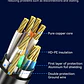 Cable de Red CAT7 10Gbps VegGieg  Blindado – Alta Velocidad Ethernet Gamer / Profesional - Miniatura 8