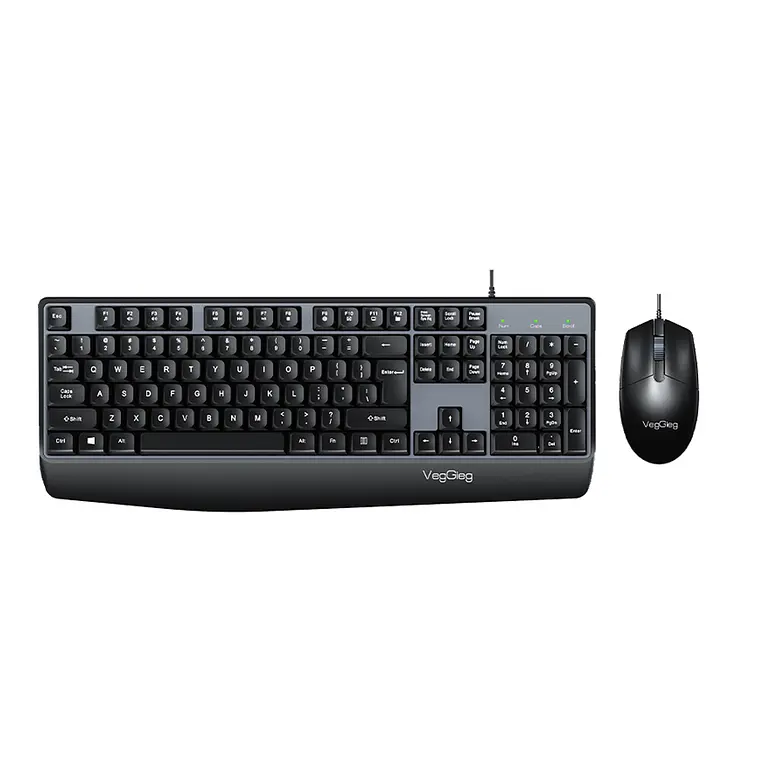 Kit Teclado Y Mouse Veggieg Mk500 Alámbrico Usb Para Oficina 1