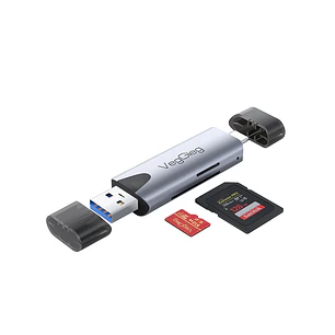 Lector De Tarjetas Sd Micro Sd 2 En 1 Usb-c Usb 3.0 Veggieg