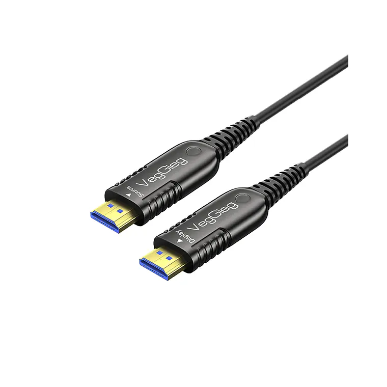 Cable Hdmi Fibra Optica Veggieg 4k 60hz Hdmi 2.0 Para Proyector Auditorios Salas Pantallas Hdr Arc 3d Visual Effect 1