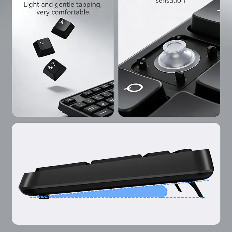 Kit Teclado Y Mouse Veggieg Mk700 Inalambrico Para Oficina 6