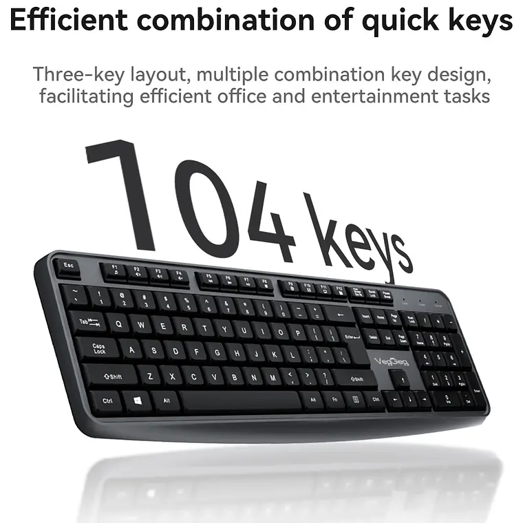 Kit Teclado Y Mouse Veggieg Mk700 Inalambrico Para Oficina 12