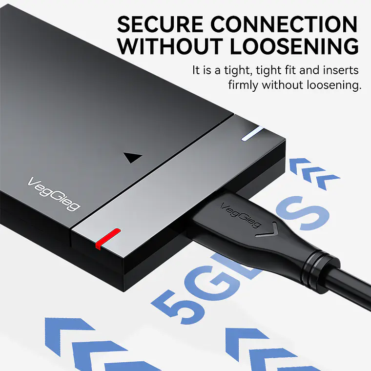 Cable Usb 3.0 A A Micro-b Veggieg V-u318 Para Disco Duro Hdd 7