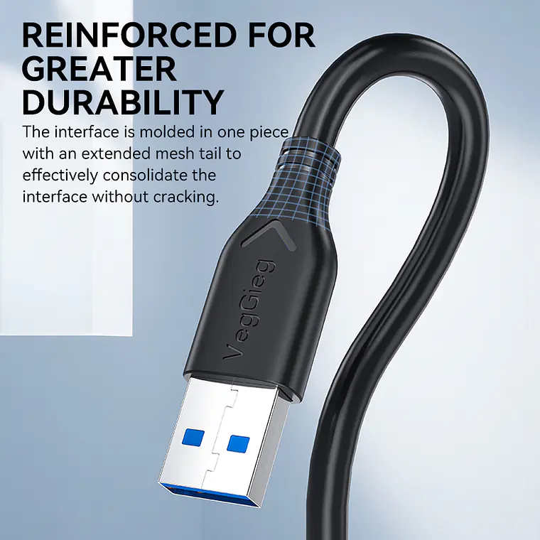 Cable Usb 3.0 A A Micro-b Veggieg V-u318 Para Disco Duro Hdd 9