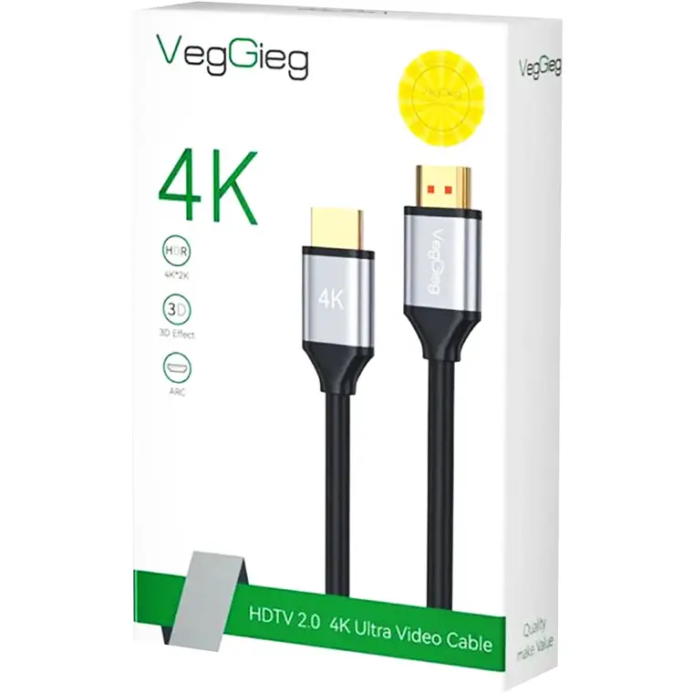 Cable HDMI Veggieg 4K 60Hz V2.0 para TV, Monitor y Consolas 3