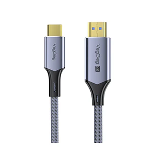 Cable Adaptador Veggieg V2.1 Tipo C A Hdmi 8k 60hz 4k 120hz 2k 240hz Hdr 48gbps 48gbps Compatible Thunderbolt 3 Monitor Tv Proyector Notebook Tablet Mac