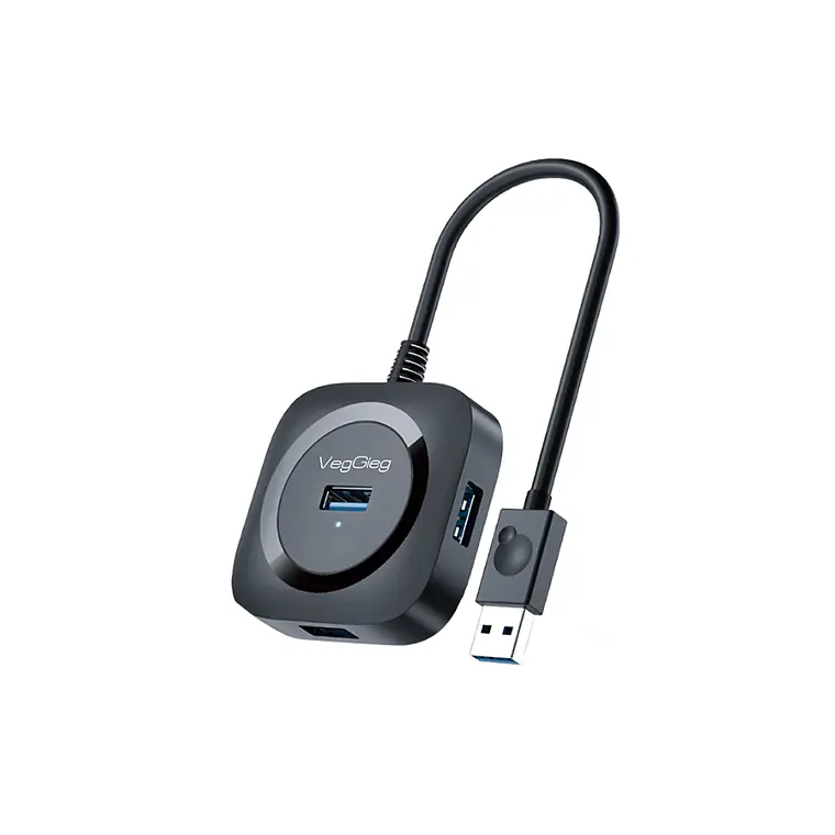  HUB USB 3.0 de 4 Puertos VegGieg  – Expansión rápida, confiable y elegante  1