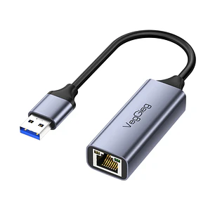  Adaptador USB 3.0 a LAN RJ45 1000Mbps VegGieg – Conectividad estable, velocidad máxima