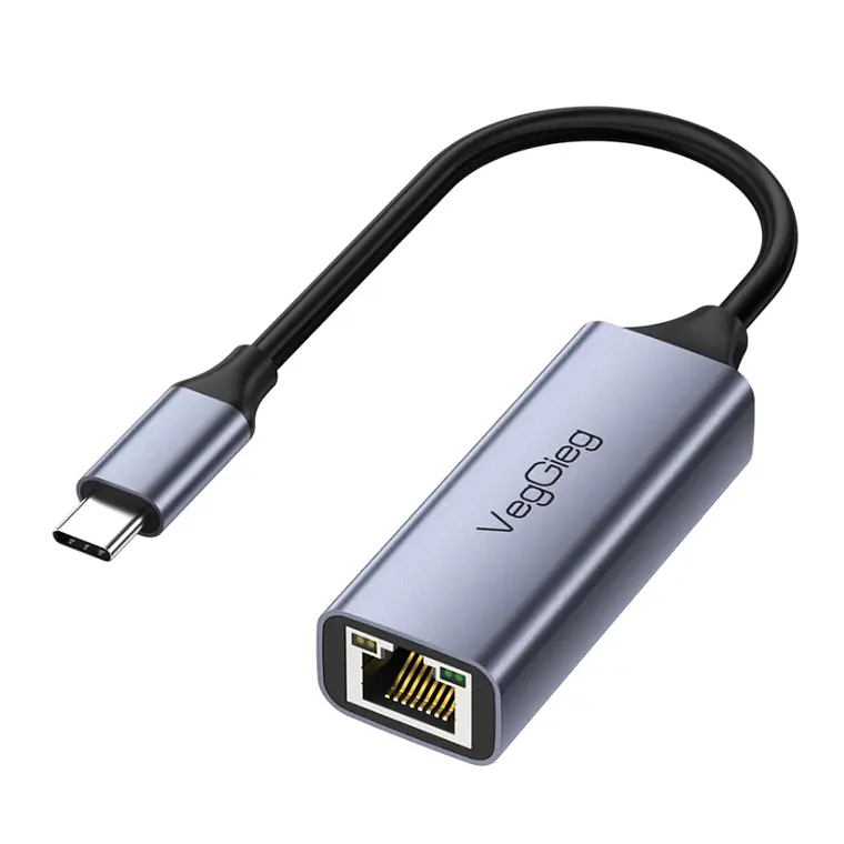 Adaptador USB TIPO C 3.0 a LAN RJ45 1000Mbps VegGieg – Conectividad estable, velocidad máxima 1