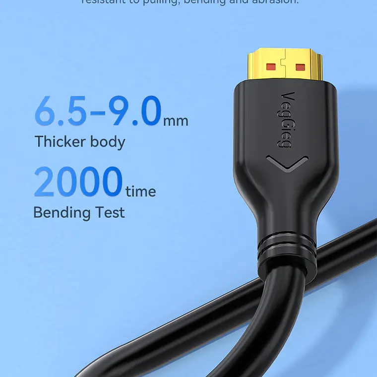 Cable HDMI 2.0 VegGieg 4K 60Hz 18Gbps para TV, Monitor y Consolas 3