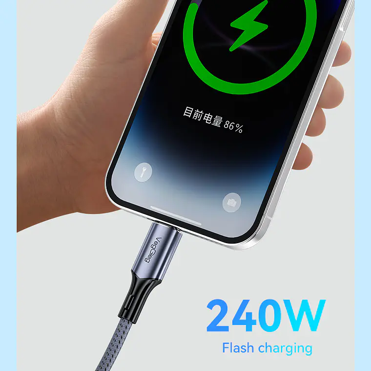 Cable Extensión USB-C VegGieg 40Gbps 240W 8K 1m Thunderbolt 4 4