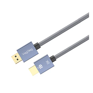 Cable DisplayPort 1.4 VeggieG  8K @ 60Hz / 4K @ 165Hz / 144Hz / 120Hz | 2m | Ultra rendimiento para gaming y diseño