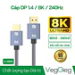 Cable DisplayPort 1.4 VeggieG  8K @ 60Hz / 4K @ 165Hz / 144Hz / 120Hz | 2m | Ultra rendimiento para gaming y diseño - Miniatura 2