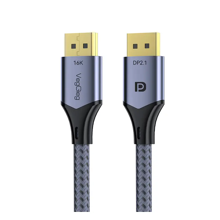 Cable Displayport Dp 2.1 16k 8k 4k 144hz/165hz/240hz  Veggieg reforzado trenzado HDR ARC 1