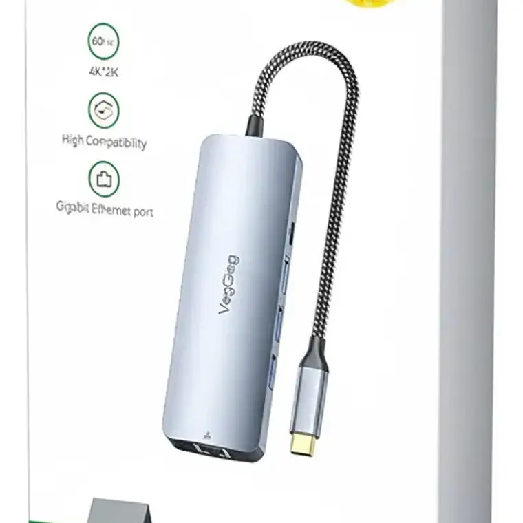 Hub Usb Tipo C 10 En 1 Usb 3.0 4k 60hz 100w Rj45 Veggieg 2