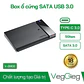 Carcasa De Disco Duro Case Externo Usb 3.0 Sata 3.0 Veggieg Negro - Miniatura 5